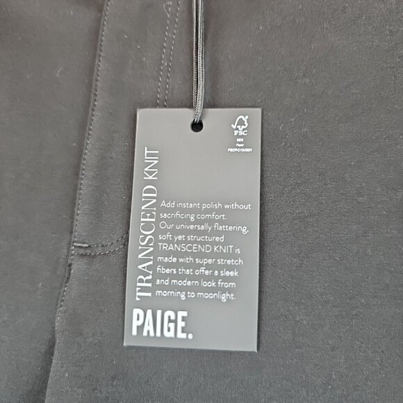 Paige Pants Womens Size 26 Black Transcend Knit Karlee Mid Rise Skinny Ankle - Picture 7 of 15